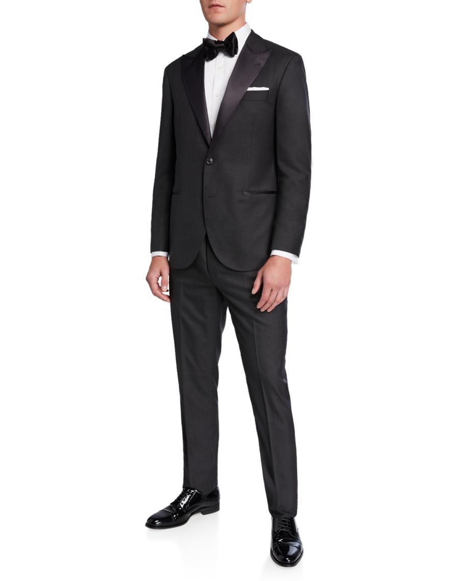 Chemise Smoking Brunello Cucinelli Homme Slim Fit Bleu & Blanc - Taille M Neuve Avec étiquette