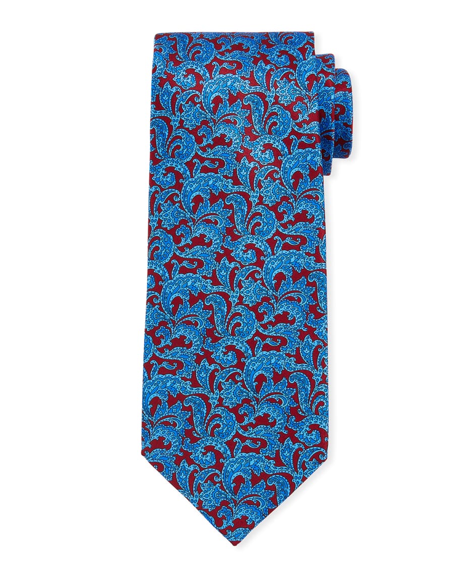 Stefano Ricci Men's Large-Paisley Luxe Silk Tie | Neiman Marcus