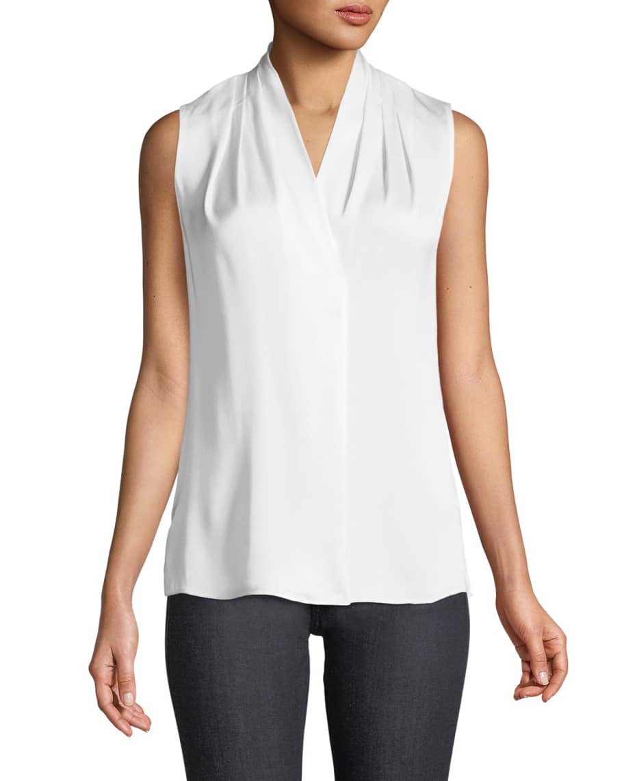 Kobi Halperin Plus Size Mila Silk-Stretch Sleeveless Top | Neiman Marcus