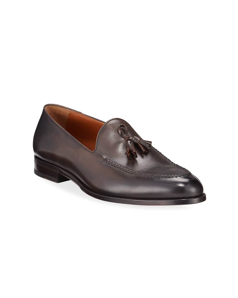 ZEGNA Men's Leather Tassel Loafers | Neiman Marcus