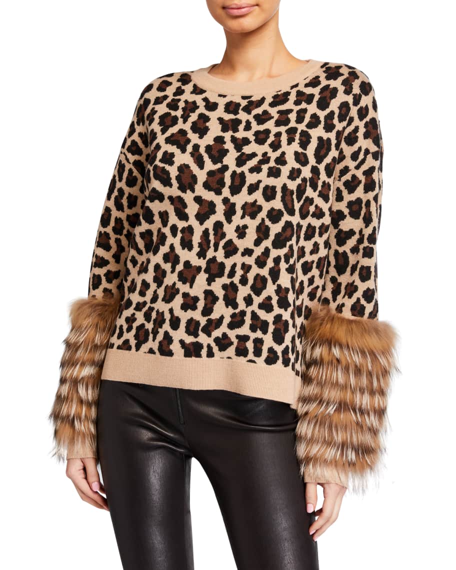 Alice and on sale olivia leopard sweater