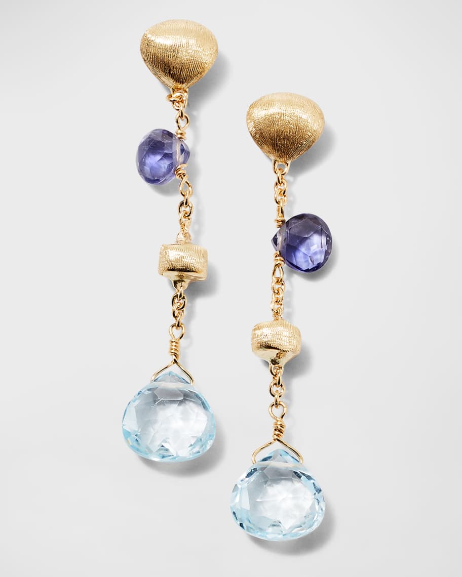 Marco Bicego Paradise 18k Short Gemstone Drop Earrings | Neiman Marcus