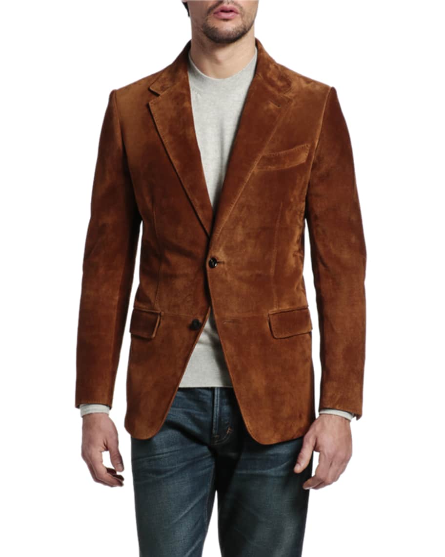 TOM FORD Men s Suede Blazer Jacket Neiman Marcus