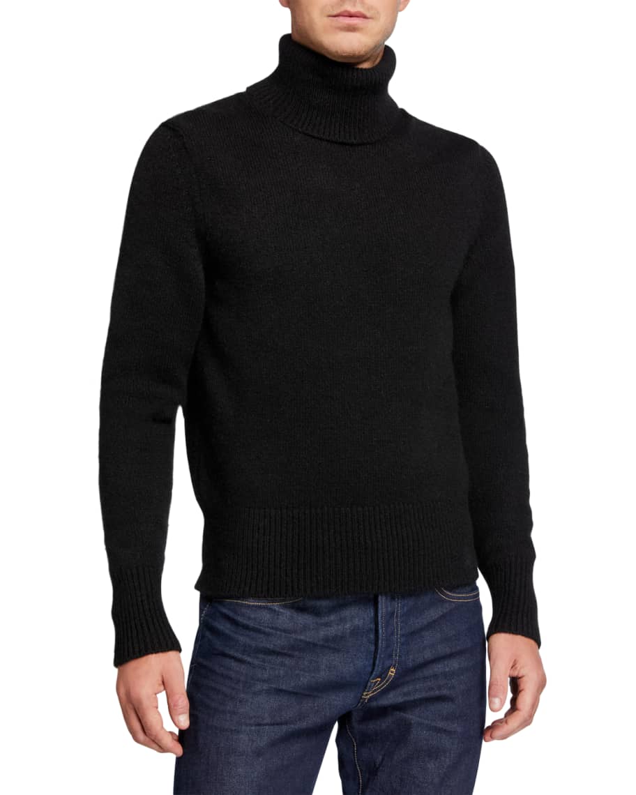 TOM FORD Men's Solid Cashmere-Blend Turtleneck Sweater | Neiman Marcus