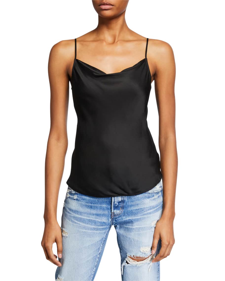 7 For All Mankind Cowl-Neck Slip Tank | Neiman Marcus