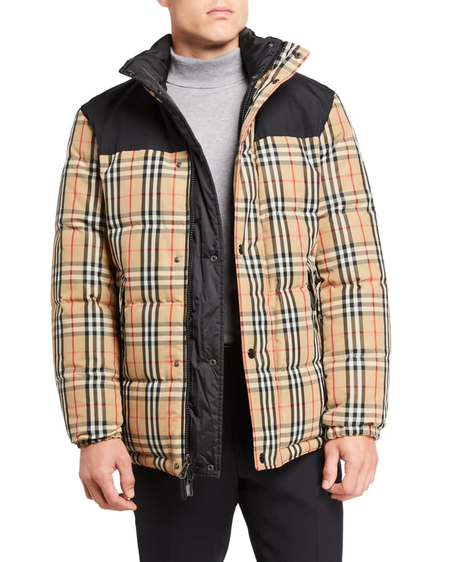 Burberry Men's Reversible Puffer Coat | Neiman Marcus