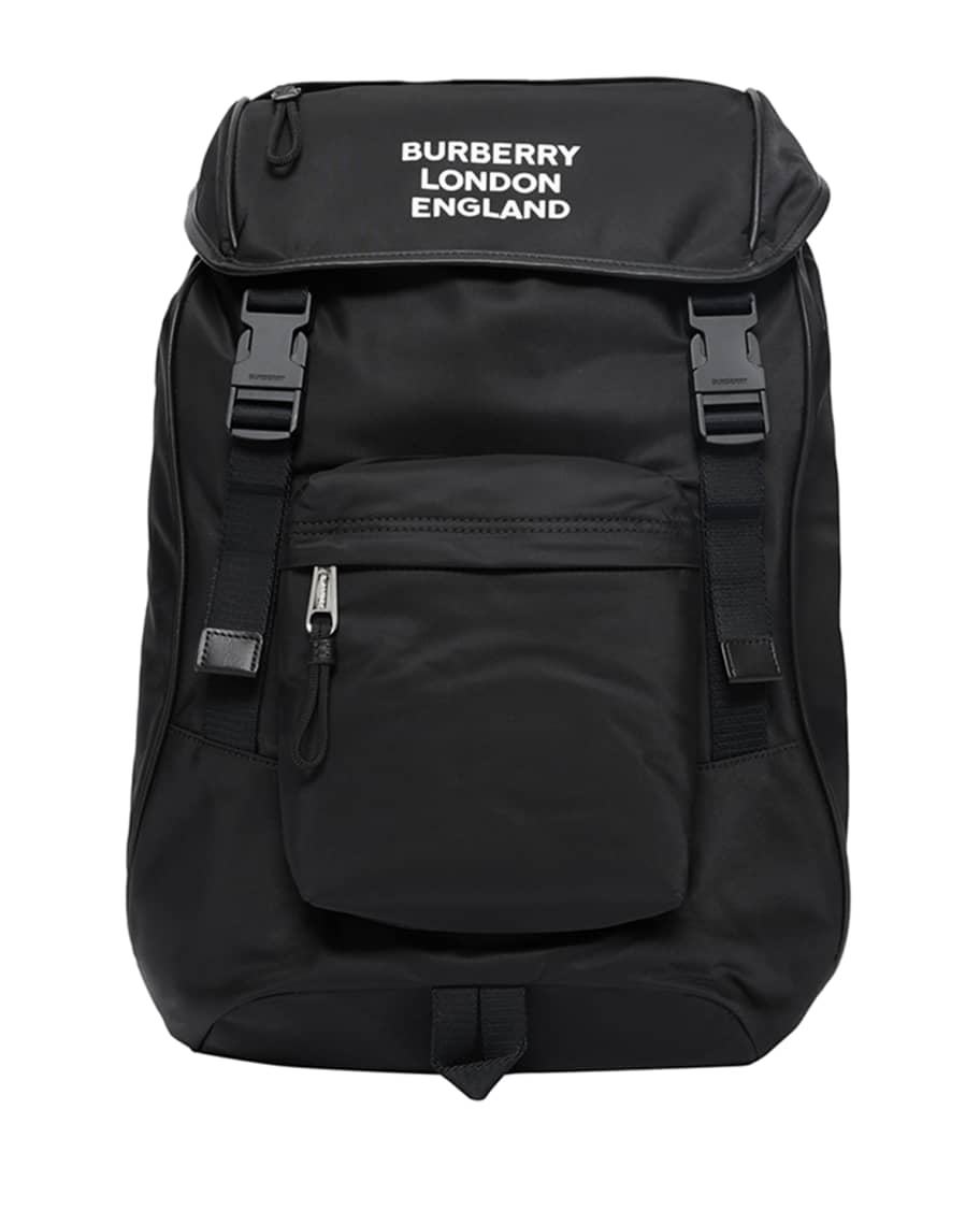 Burberry men's black sales nylon backpack