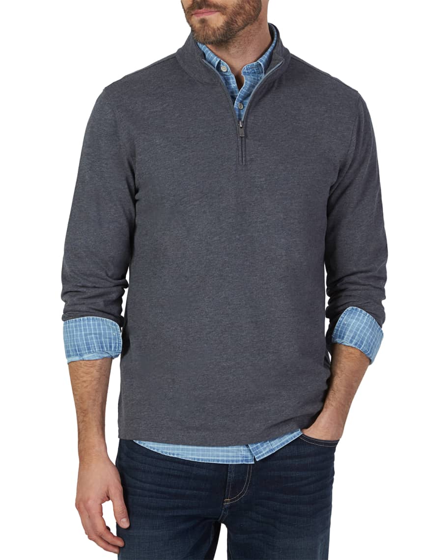 Faherty Men's Suffolk Quarter-Zip Sweater | Neiman Marcus