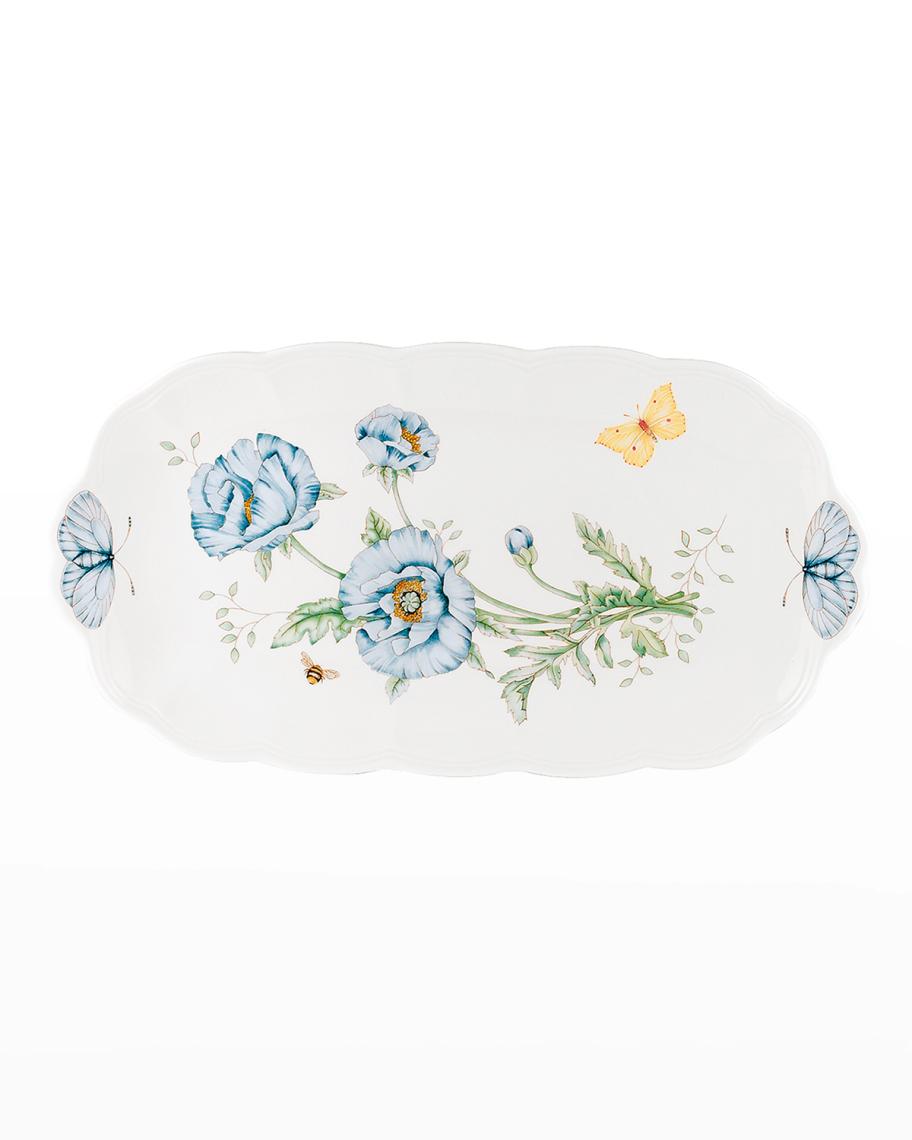 NWT LENOX Butterfly Meadow Covered Round Butter Dish Cheese Louise Le