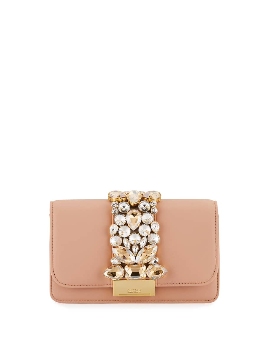 Gedebe Cliky Mini Jeweled Napa Clutch Bag | Neiman Marcus