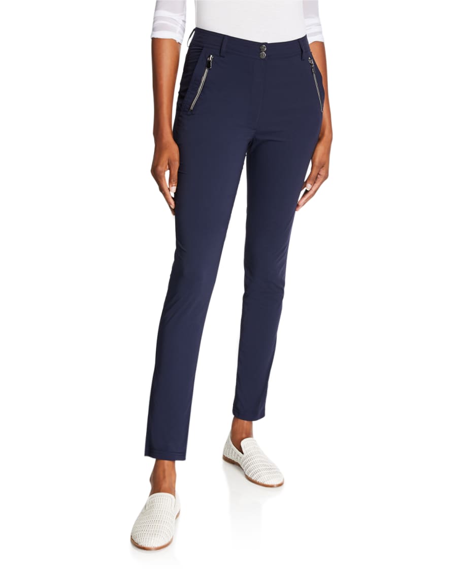 Anatomie Gail High-Rise Ankle Pants with Zipper Pockets | Neiman Marcus
