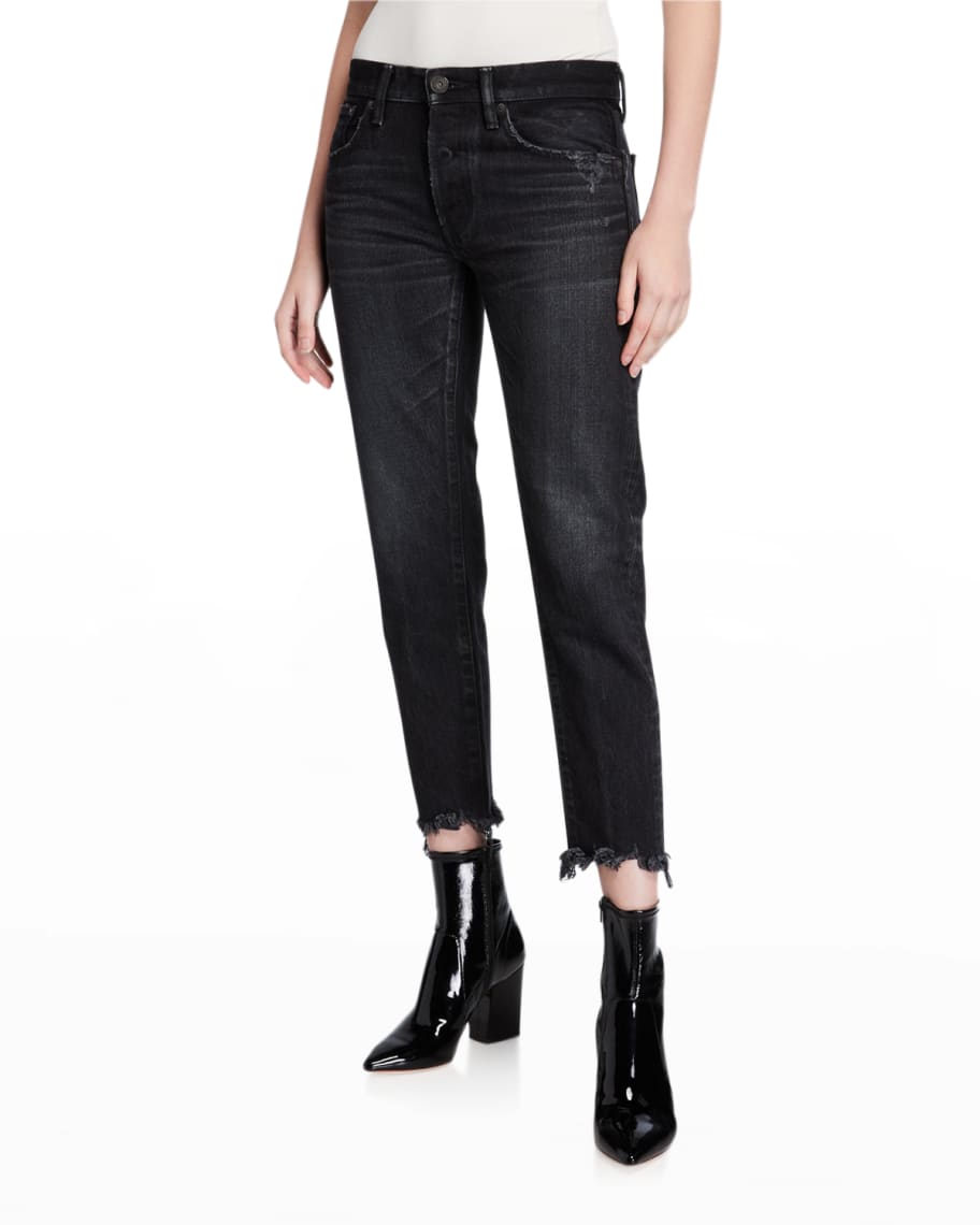 shredded ankle jeans