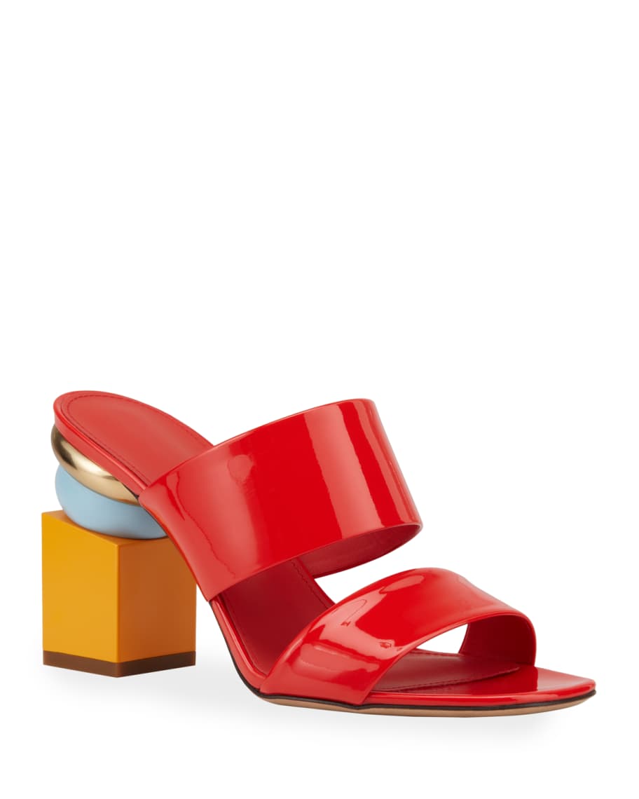 Salvatore Ferragamo Lotten Modern-Heel Sandals | Neiman Marcus