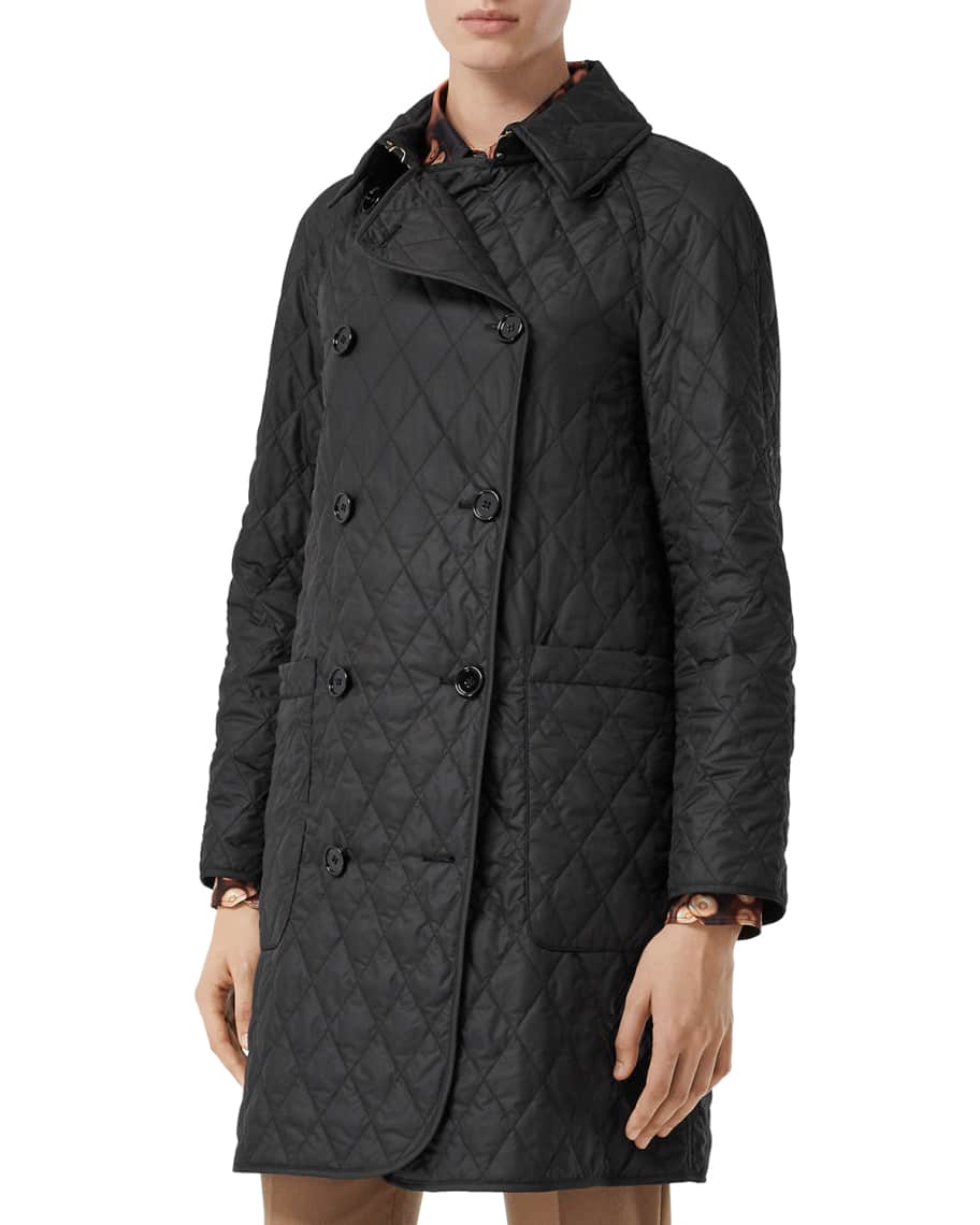 Burberry Tything Quilted Trench Coat | Neiman Marcus