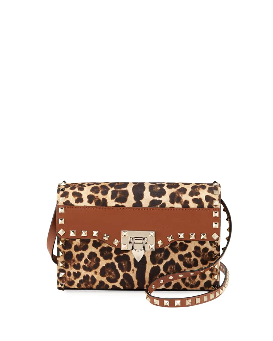 fungere shilling Observation Valentino Garavani Rockstud Small Leopard-Print Shoulder Bag | Neiman Marcus