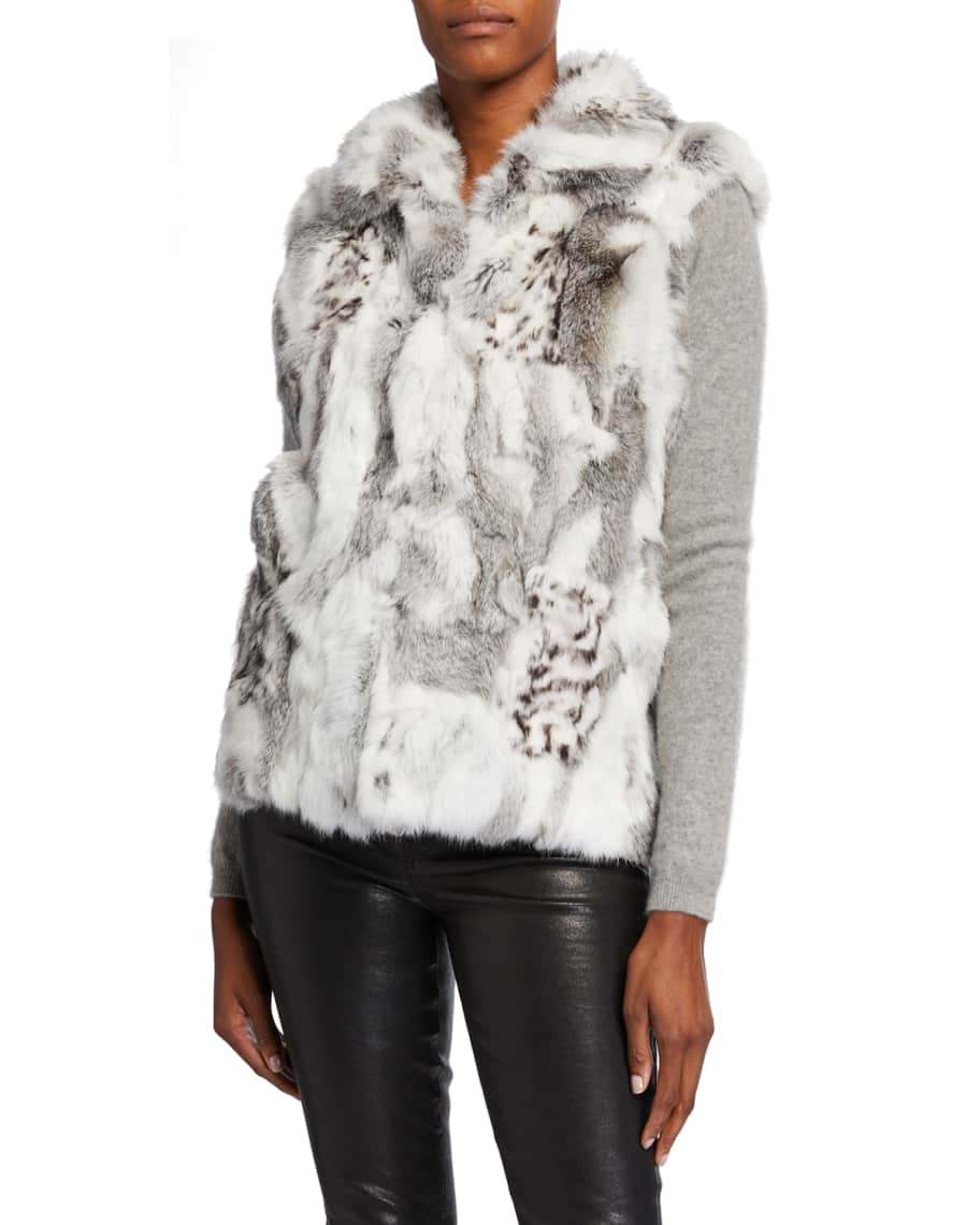 Adrienne landau hotsell rabbit fur vest