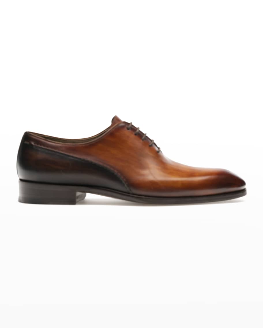Magnanni for Neiman Marcus Men's Whole-Cut Fancy Leather Oxford Shoes ...