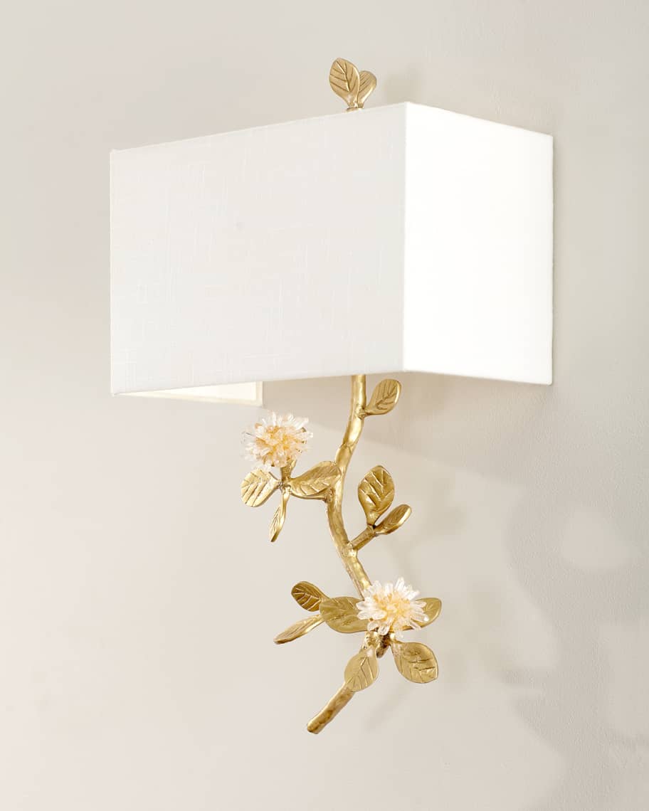 Quartz Flower Single Light Wall Sconce