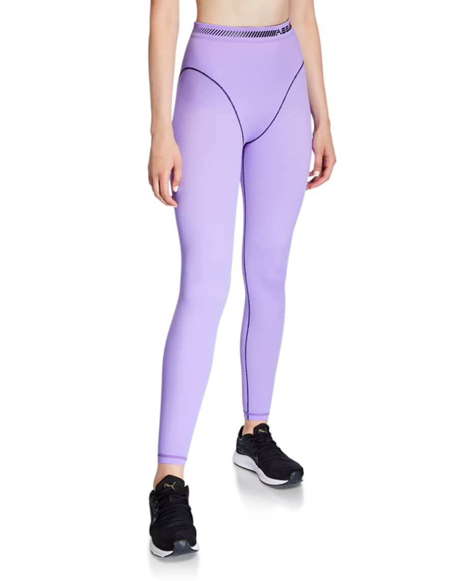 Adam Selman Sport Solid French-Cut Leggings