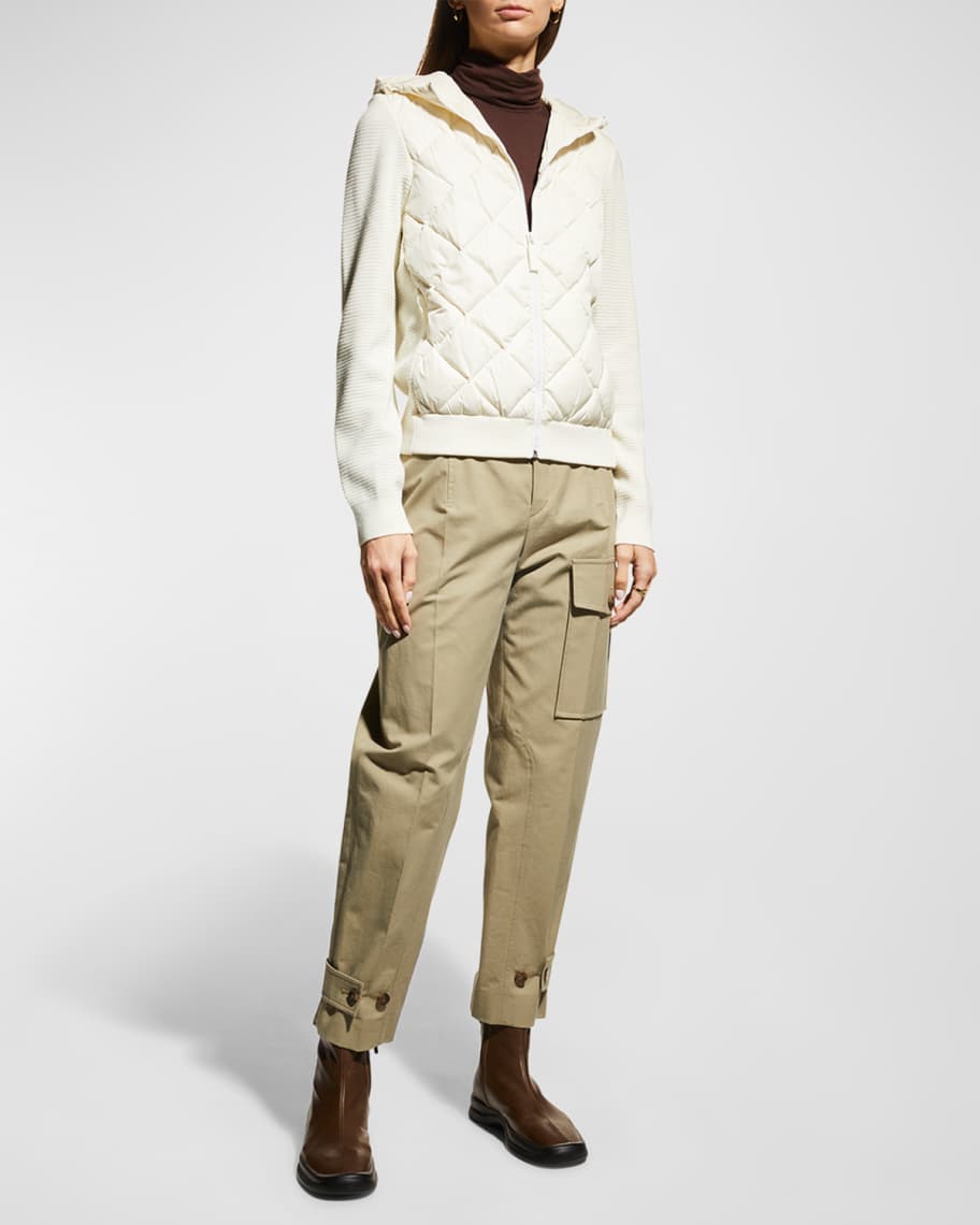 Hybridge quilted knit hoody online
