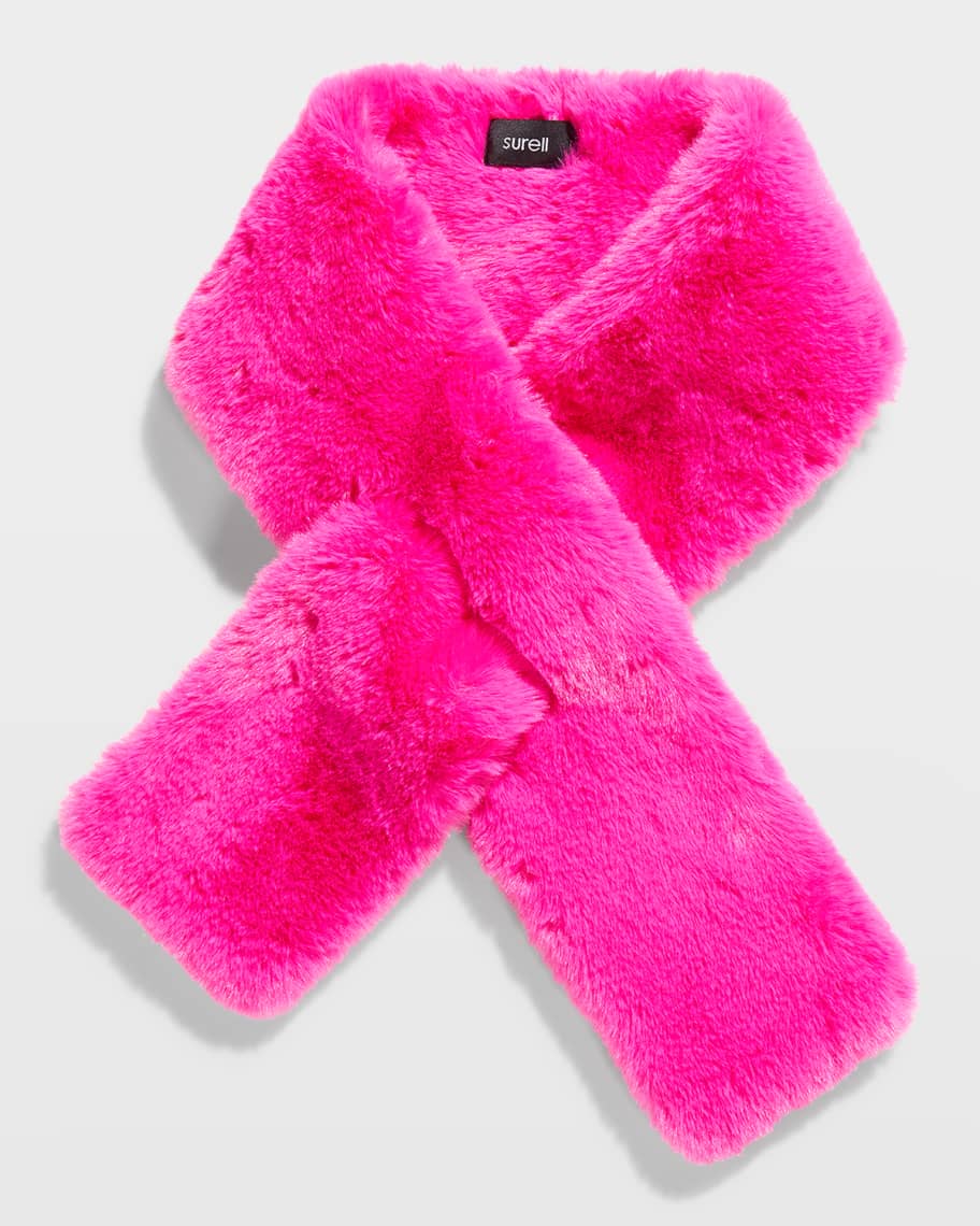 Surell Accessories FauxFur PullThrough Scarf Neiman Marcus