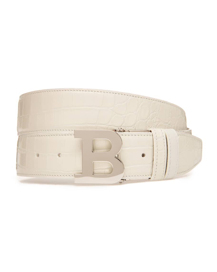 Bally Men s B Buckle Reversible Leather Belt Neiman Marcus