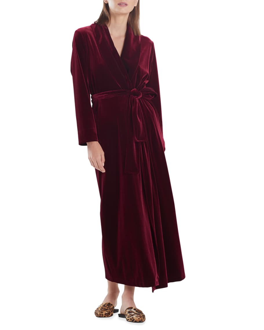 Natori Natalie Long Velvet Robe | Neiman Marcus