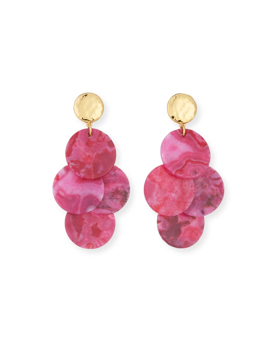 NEST Jewelry Magenta Agate Mini Chandelier Earrings Neiman Marcus