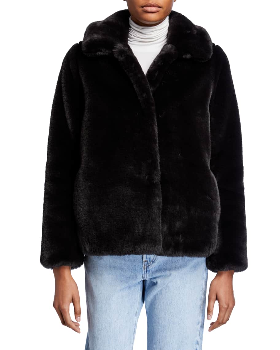 Mkt studio faux fur coat top