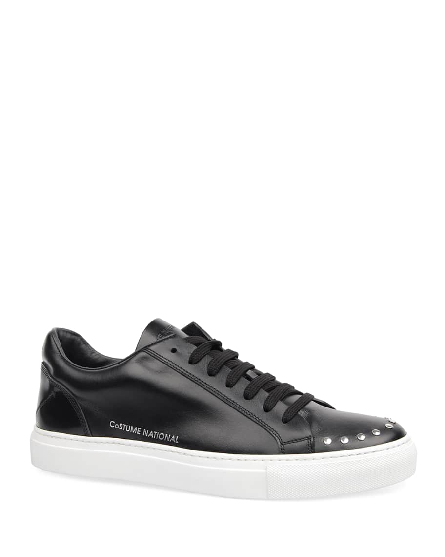 Costume National Men's Low-Top Studded Leather Sneakers | Neiman Marcus