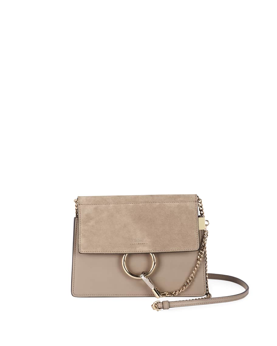 Chloe Faye Small and Chloe Faye (Mini) Wallet on Strap, Size Comparison 