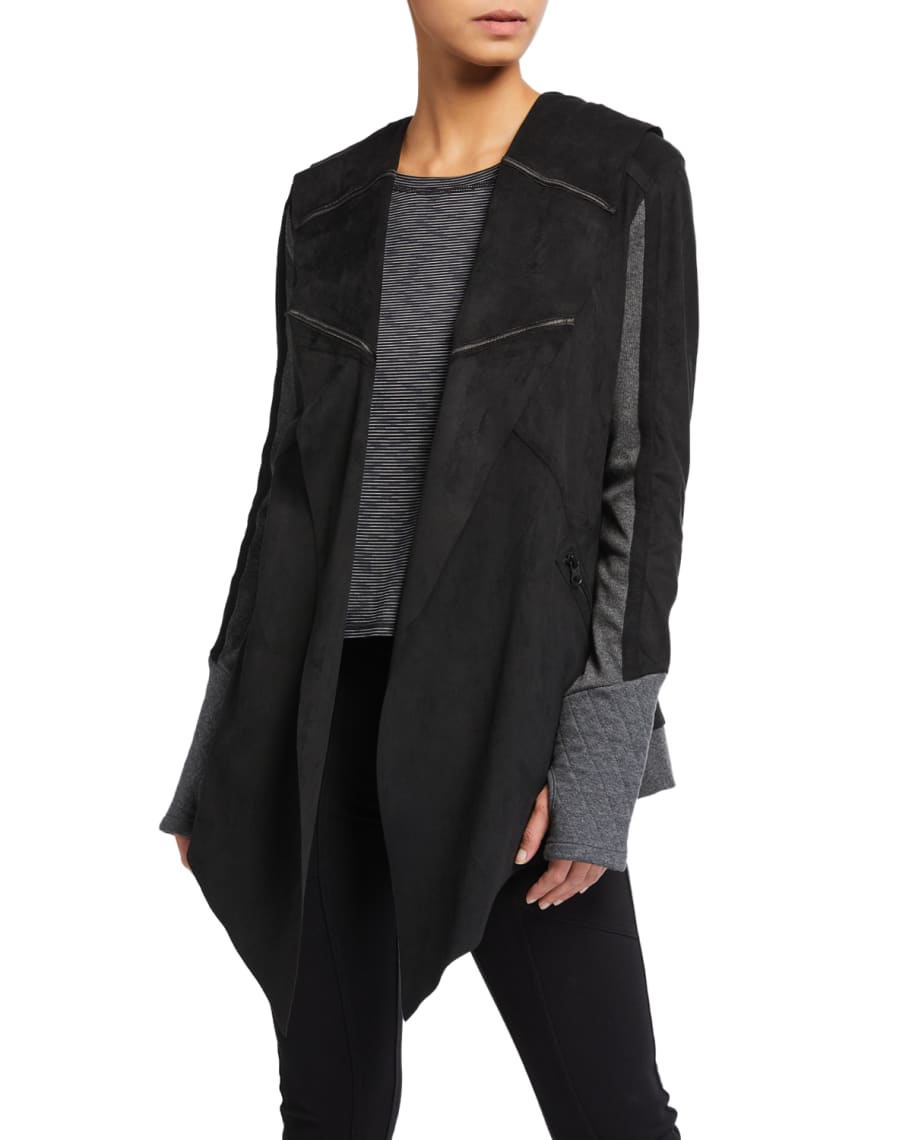 Blanc Noir Blanc Noir Drape Front Jacket