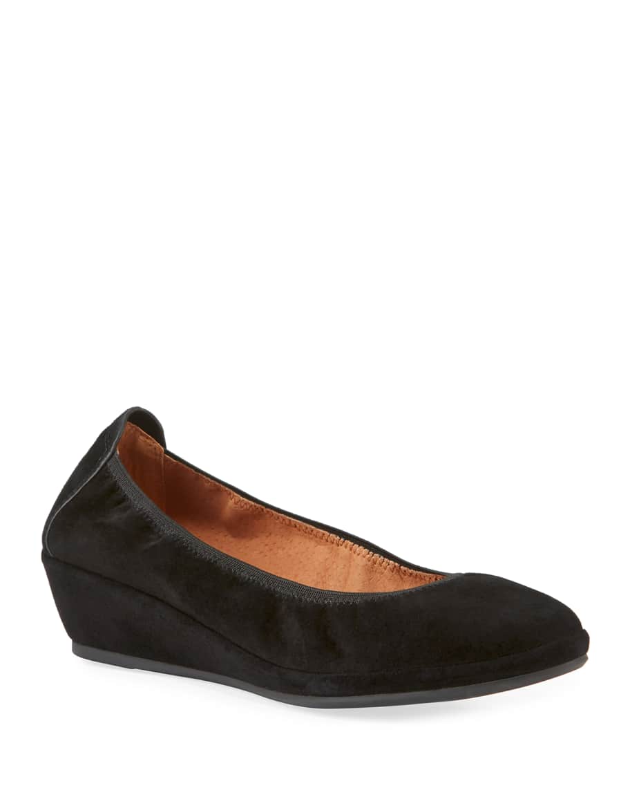 Gentle Souls Natalie Suede Comfort Wedge Ballet Flats Neiman Marcus