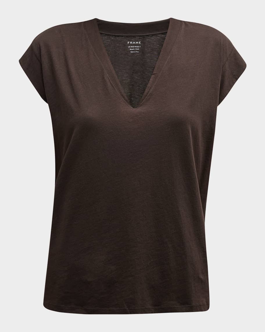 frame le mid rise v tee