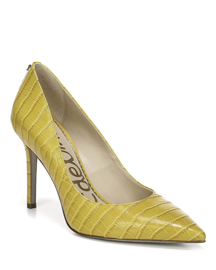 Sam Edelman Hazel Crocodile Embossed Pumps Neiman Marcus