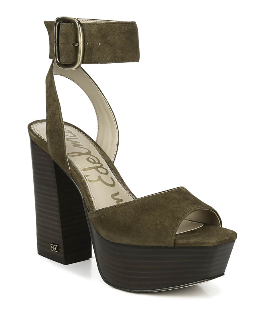 Sam edelman rain suede platform ankle strap hotsell sandal