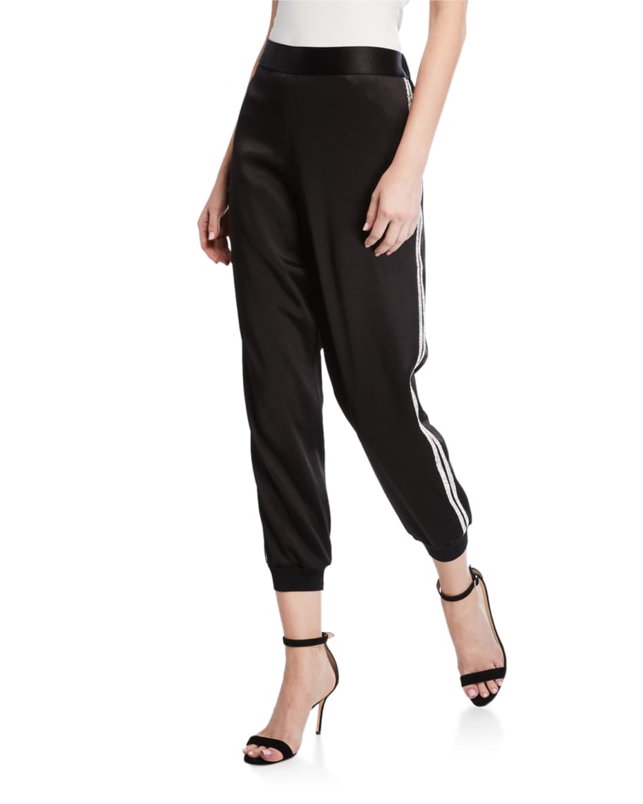 Alice + Olivia Pete Embellished Slouchy Pull-On Pants | Neiman Marcus