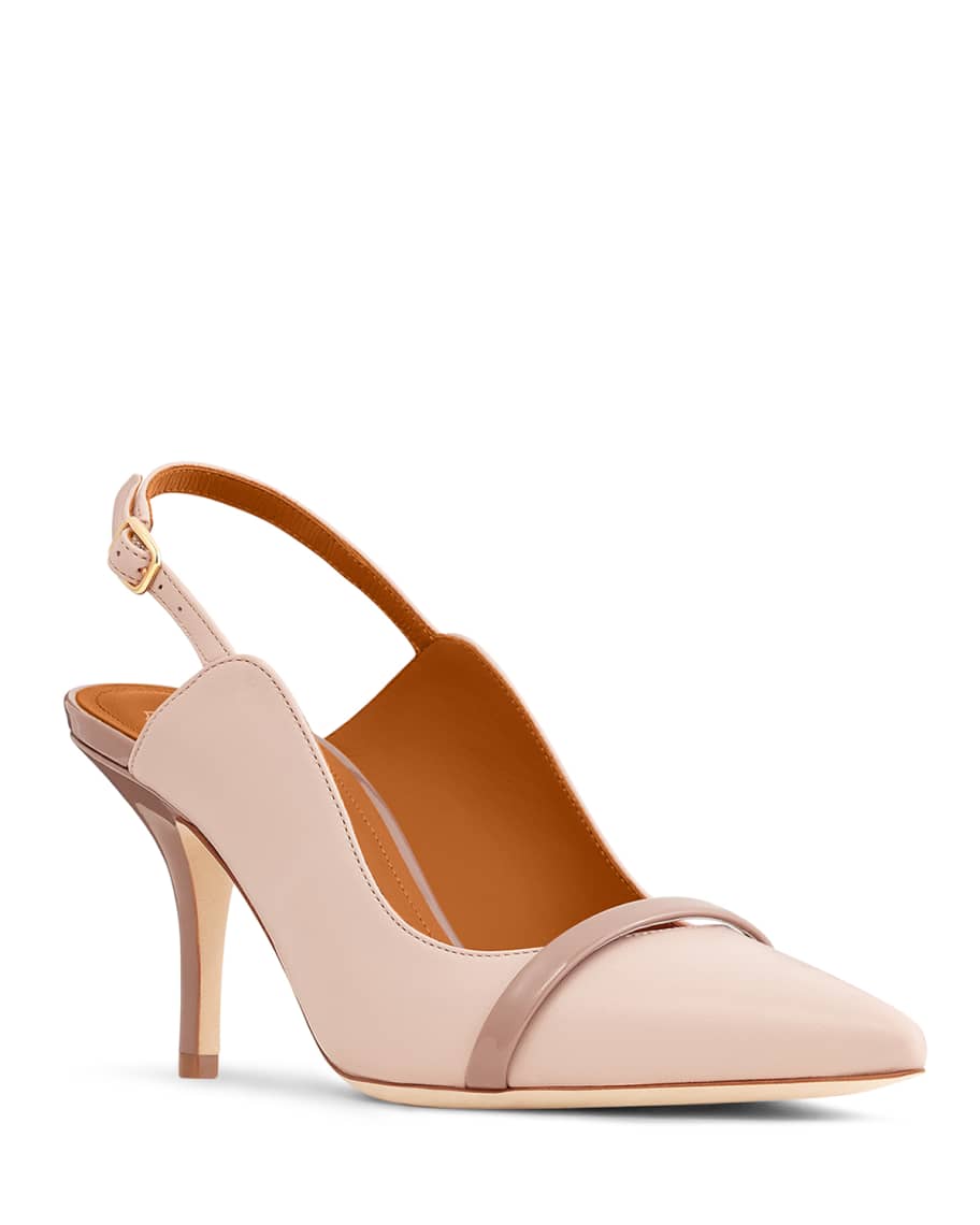 Malone Souliers Marion 70mm Napa Slingback Pumps | Neiman Marcus