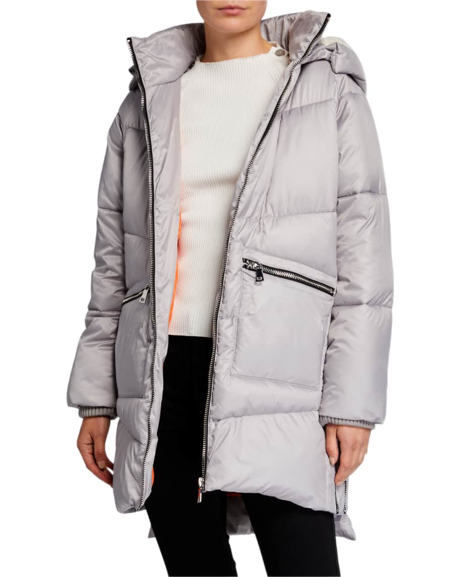 Kylie faux fur quilted coat cheap