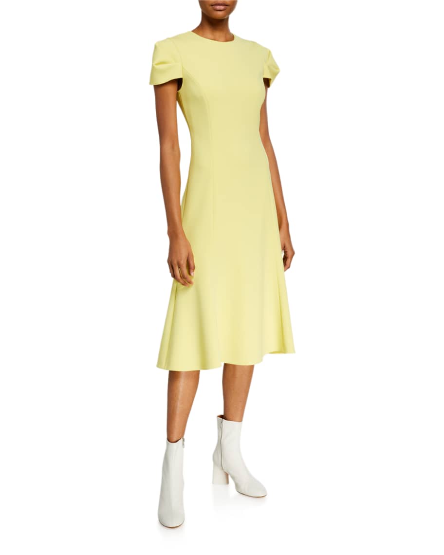 Jason Wu Collection Compact Crepe Fit & Flare Dress | Neiman Marcus