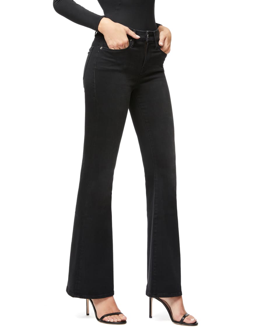 Good American Good Flare High-Rise Jeans - Inclusive Sizing | Neiman Marcus