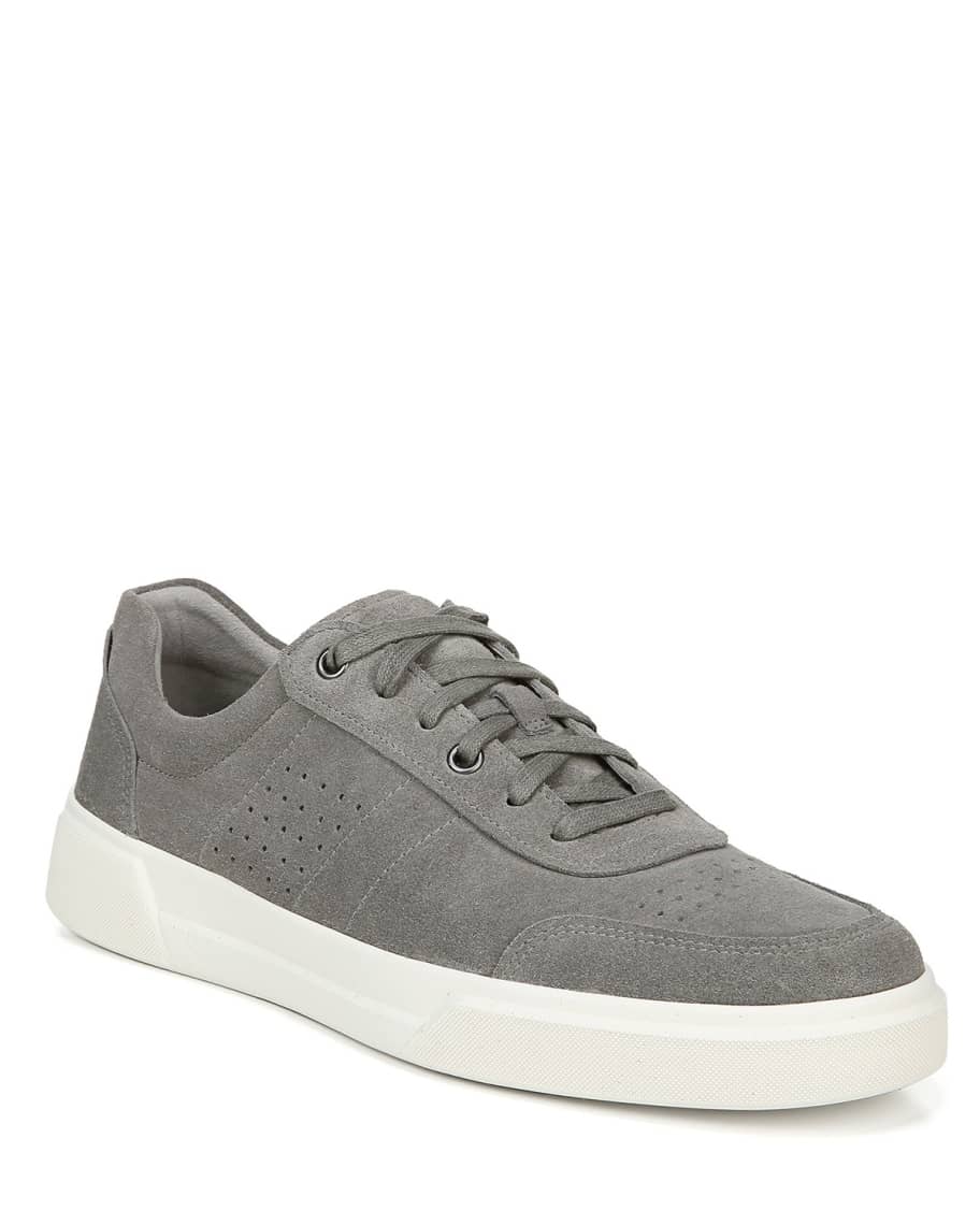 Vince Men's Barnett Perforated Suede Low-Top Sneakers | Neiman Marcus