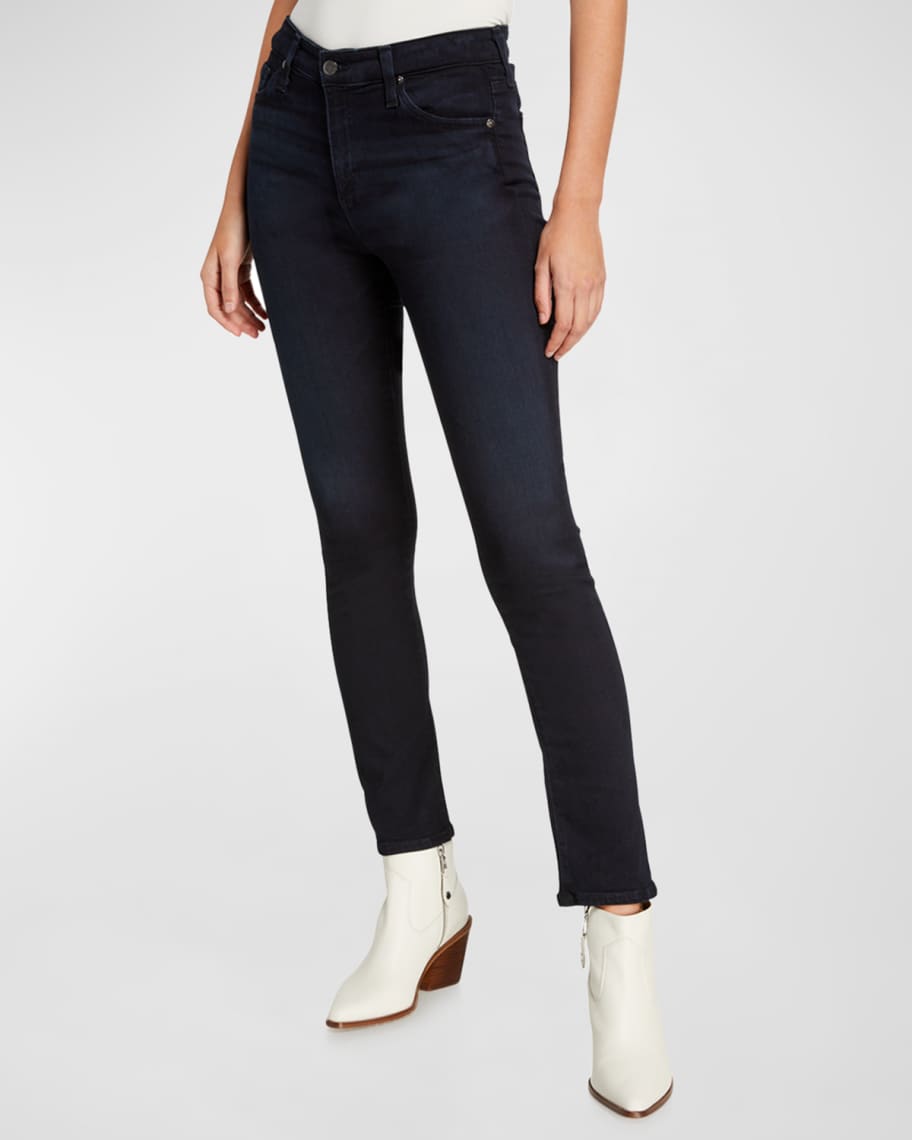 AG Jeans Mari High-Rise Slim Straight Jeans | Neiman Marcus