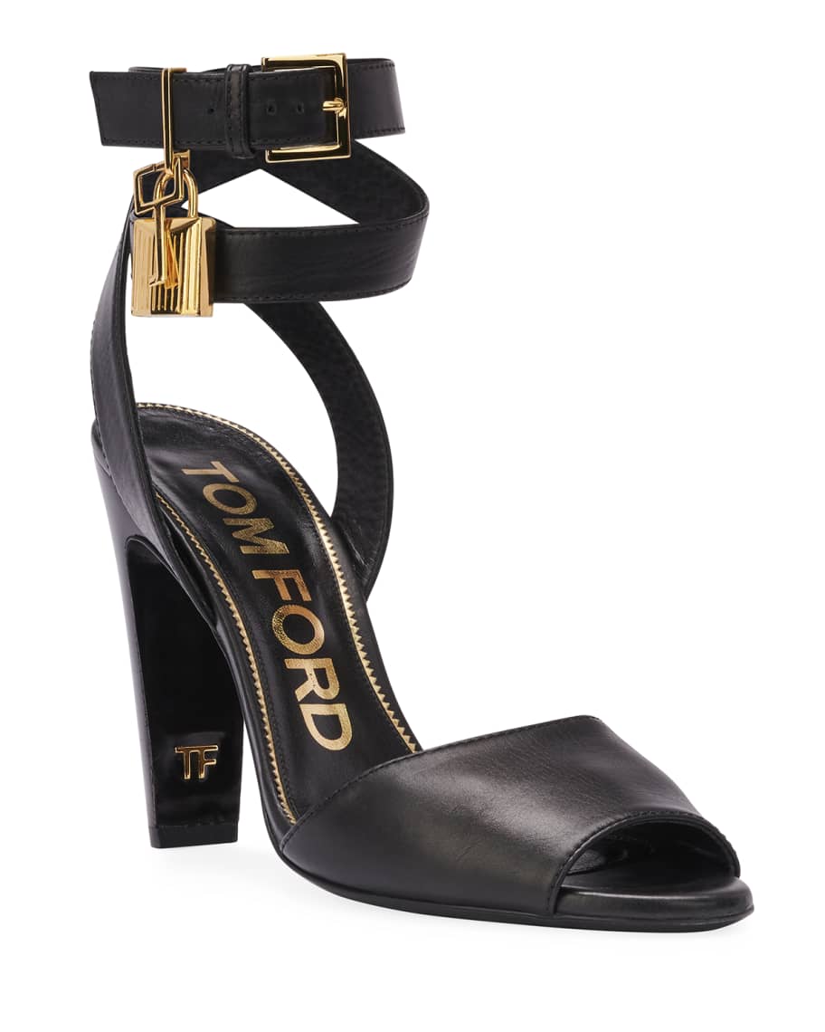 tom ford 85mm lock leather sandals