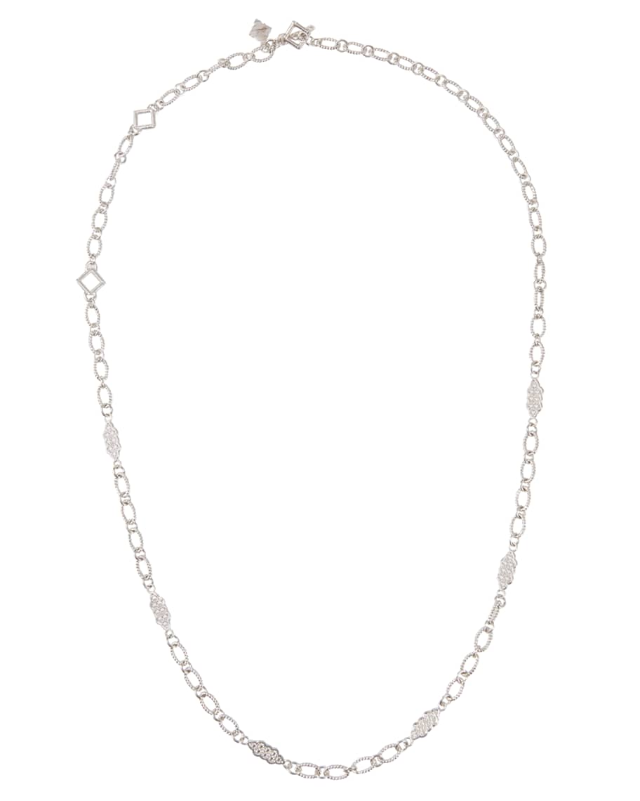Armenta New World Oval-Link Scroll Necklace | Neiman Marcus