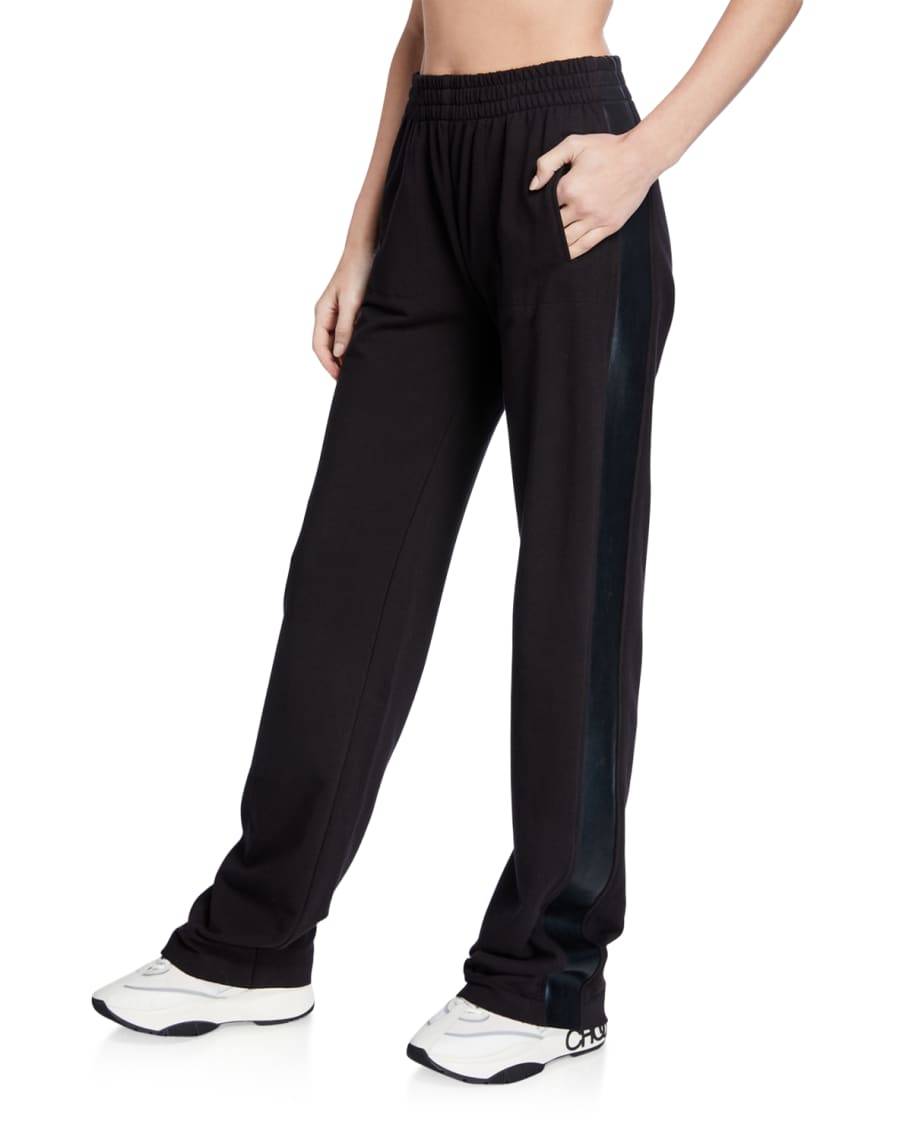 Norma Kamali Side Striped Boyfriend Sweatpants | Neiman Marcus