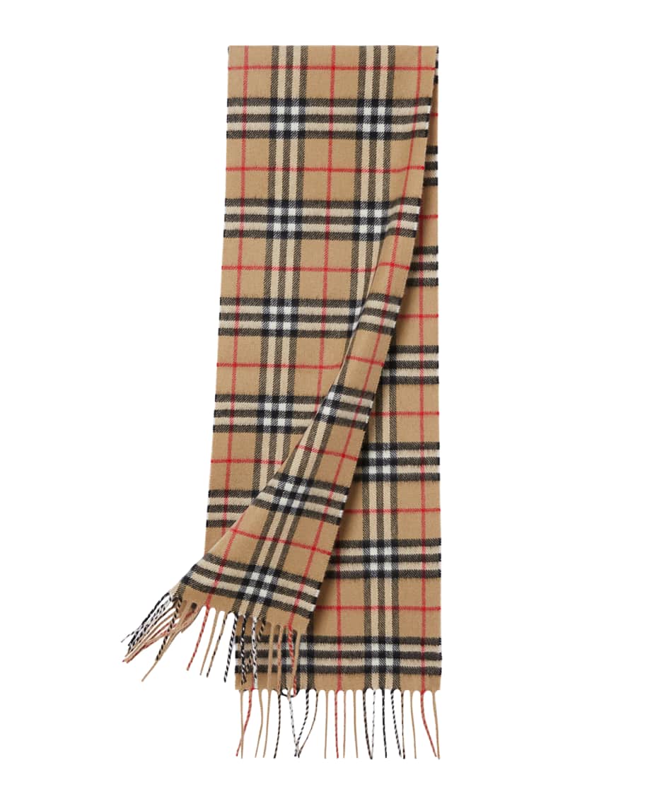 Burberry Kid S Vintage Check Cashmere Scarf Neiman Marcus