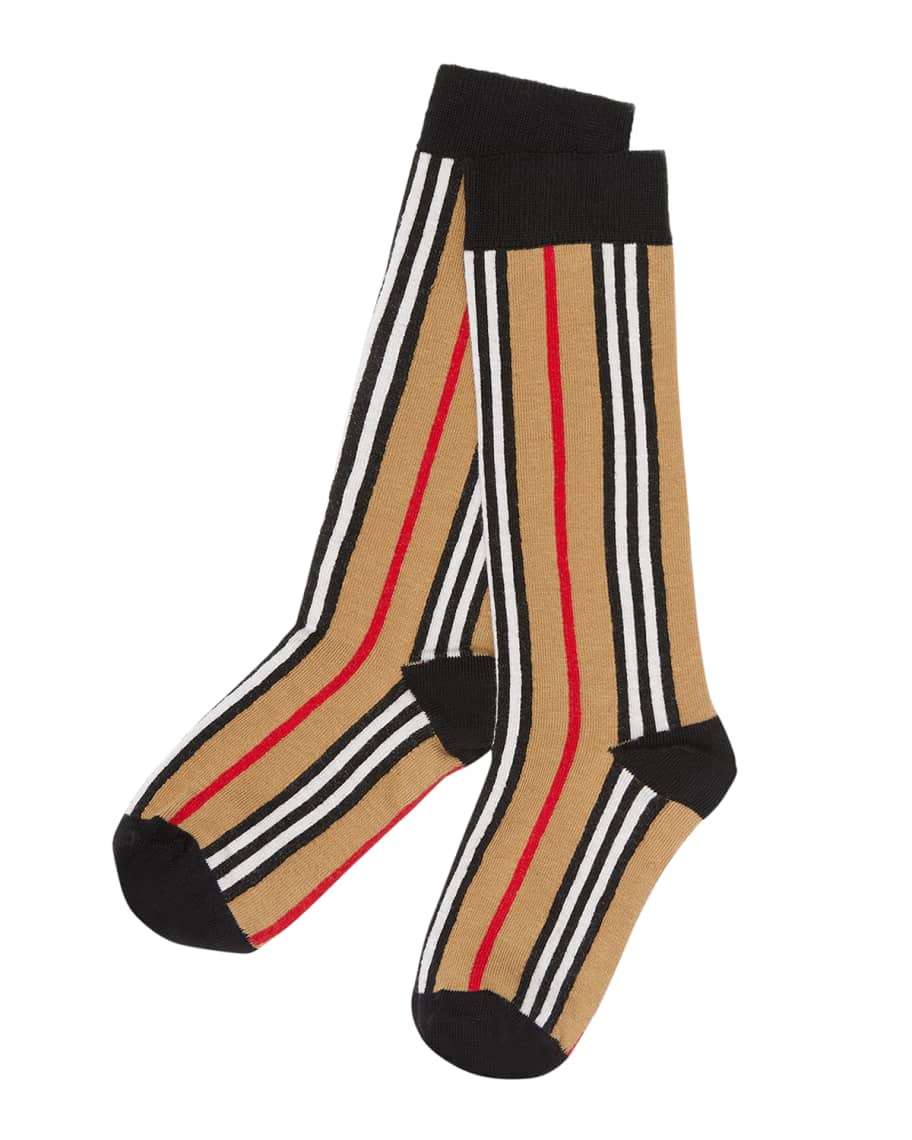 Burberry Kid's Icon Stripe Socks | Neiman Marcus