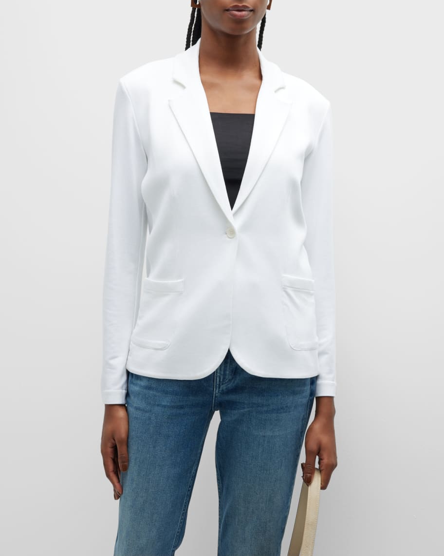 Majestic Filatures French Terry One-Button Blazer | Neiman Marcus