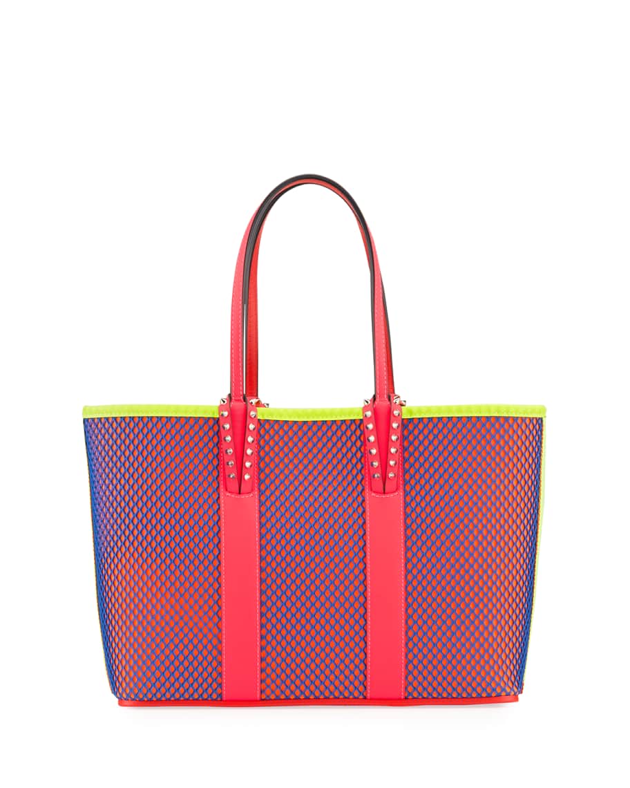 Christian Louboutin Cabata Small Neo Resille Fluo Matte Mesh & Leather ...
